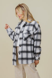 Oversized Plaid Shacket - Multi Colors