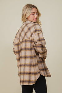 Oversized Plaid Shacket - Multi Colors