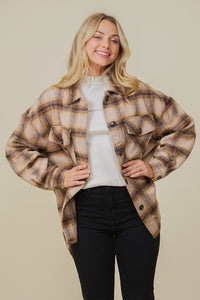 Oversized Plaid Shacket - Multi Colors