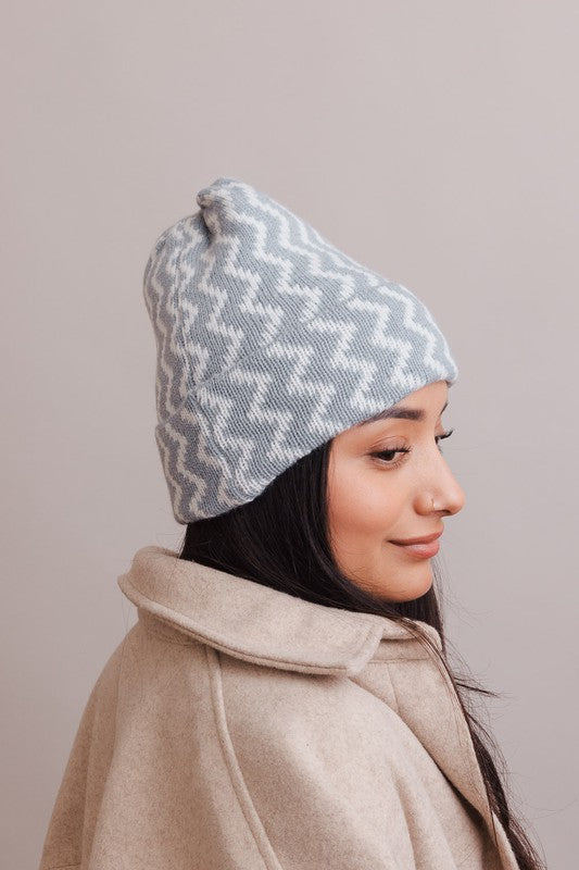 Zigzag Knit Beanies