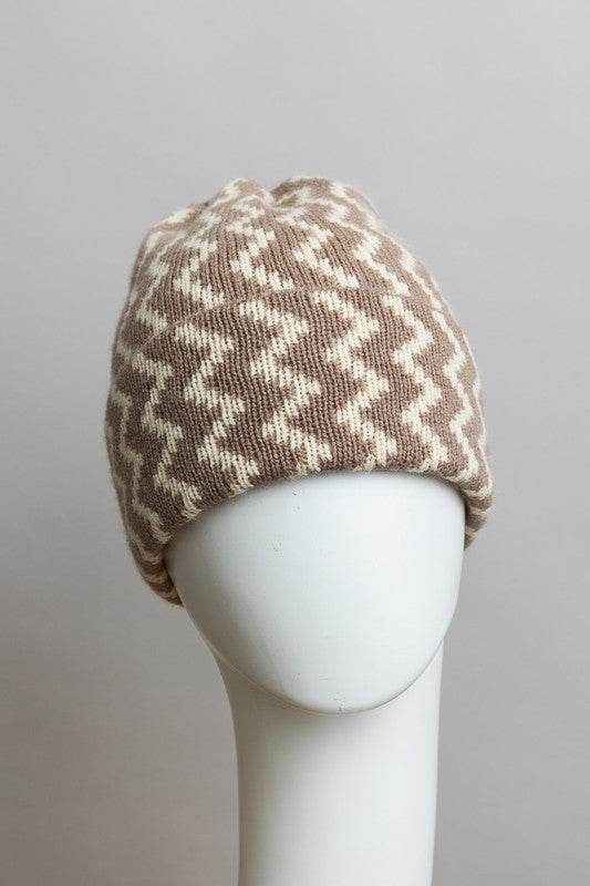 Zigzag Knit Beanies