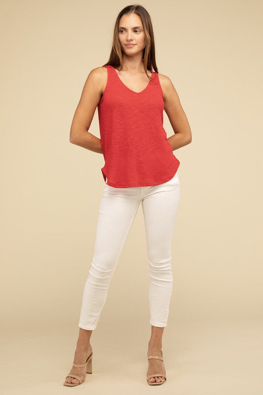 V Neck Sleeveless Cami Top