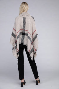 Turtleneck Knit Pancho