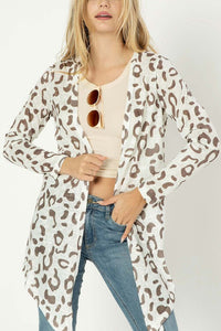 Leopard Print Open Cardi