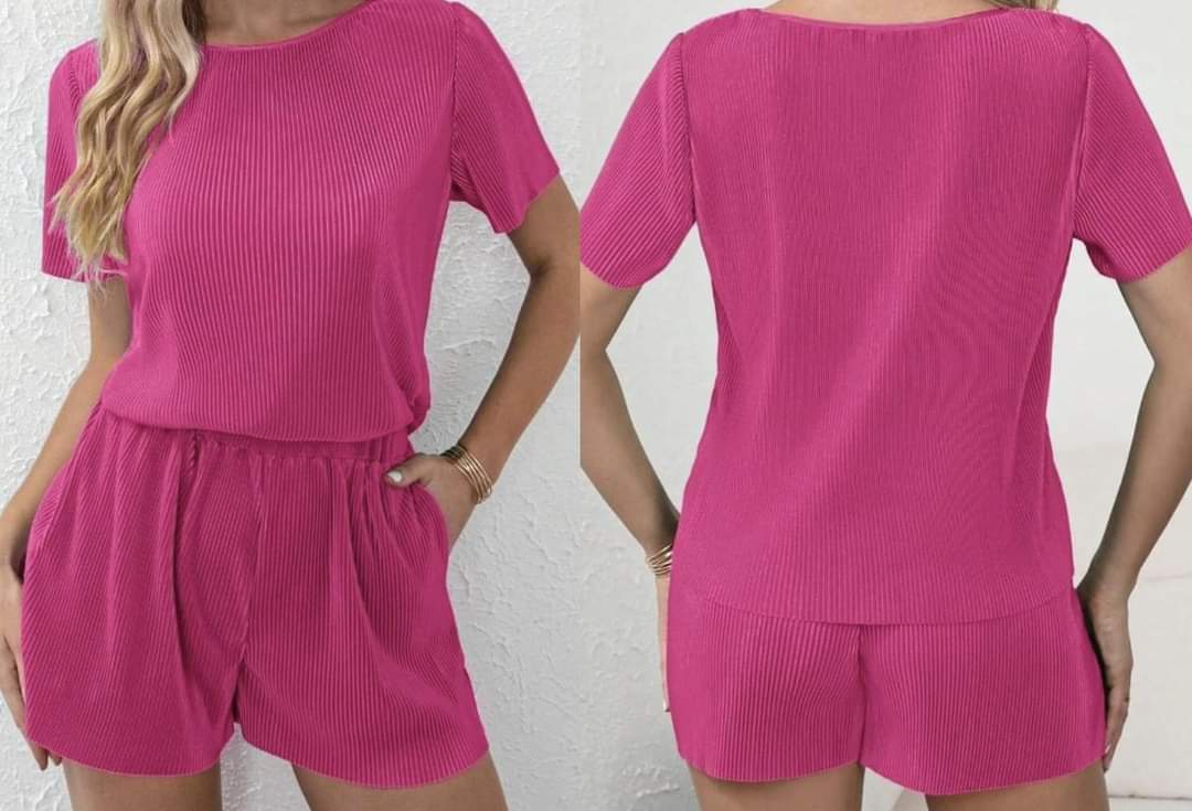 Bright Pink Casual Two Piece Set Presale