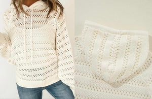 Knit Raglan Sleeve Hooded Sweater Presale