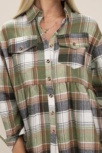 Checkered Pocket Long Sleeve Shirt