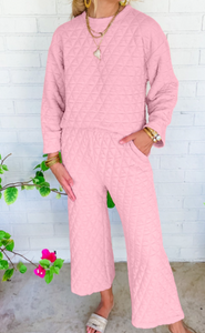 Solid Quilt Two Piece Pullover Presale
