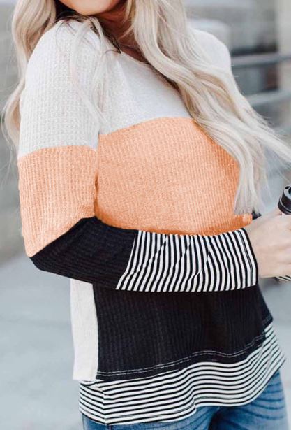 Apricot Waffle Knit Shirt