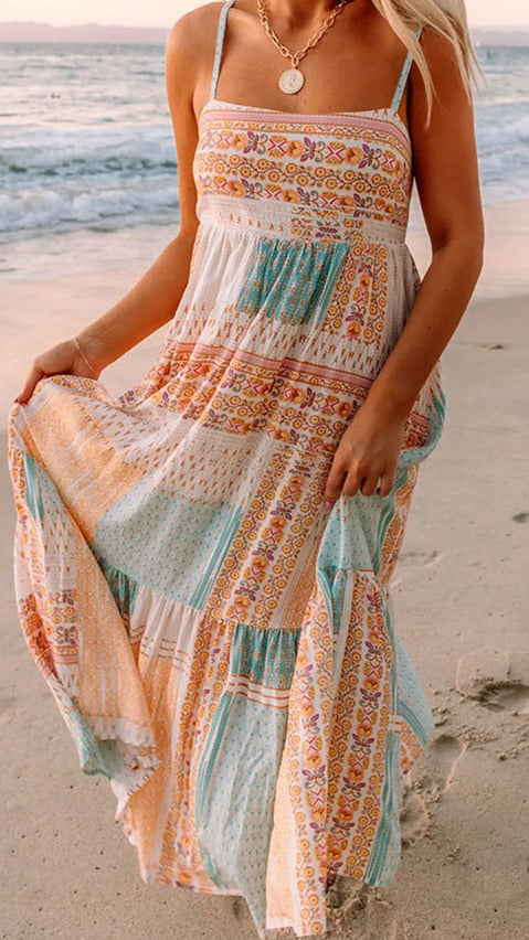 Boho Floral Maxi Dress Presale