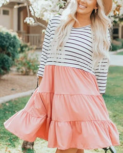 Stripe Ruffle Dress Presale