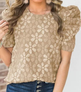 Floral Bubble Sleeve Blouse Presale