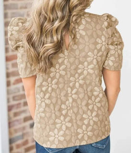 Floral Bubble Sleeve Blouse Presale