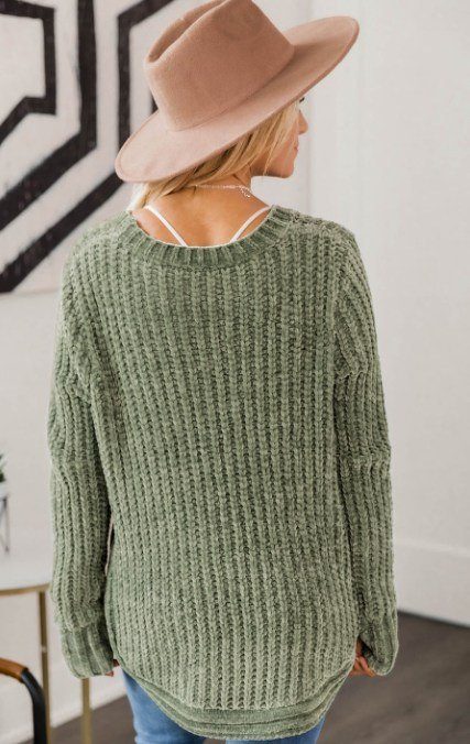 Green Knit Sweater Presale