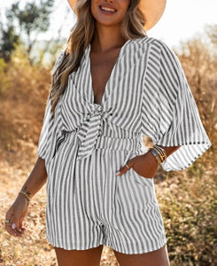 Grey Kimono Romper Presale