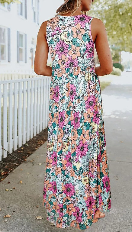 Tropical Floral Maxi Dress Presale