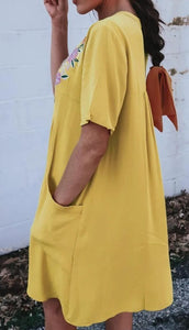 Yellow Embroidery Dress Presale