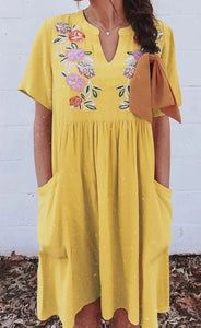 Yellow Embroidery Dress Presale